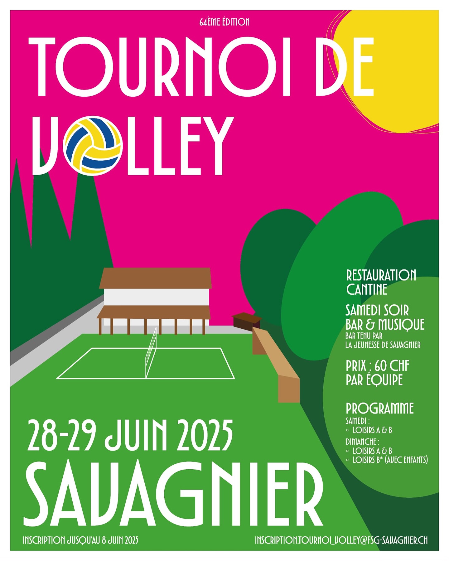 affiche tournoi volley 2025